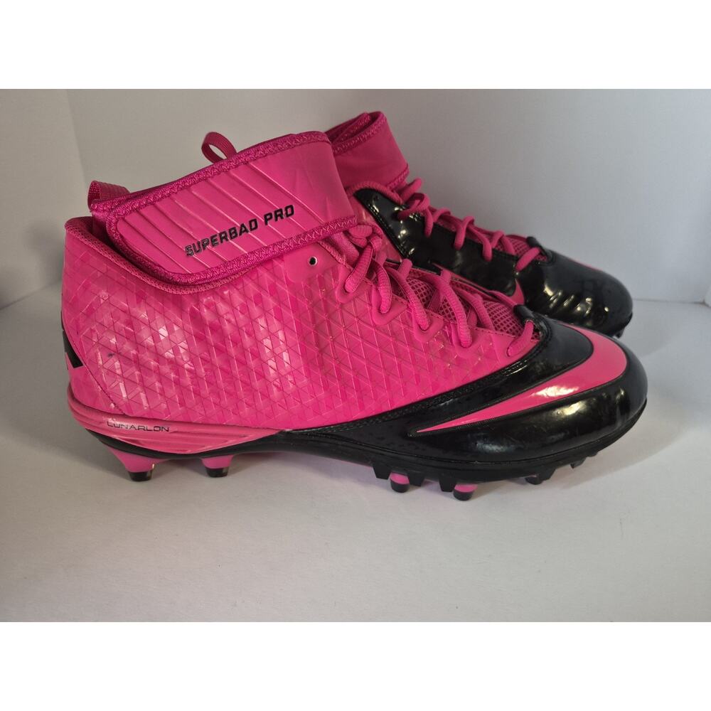 Mens Nike Lunar Super Bad Pro TD Football Cleats Pink/Black Size 13